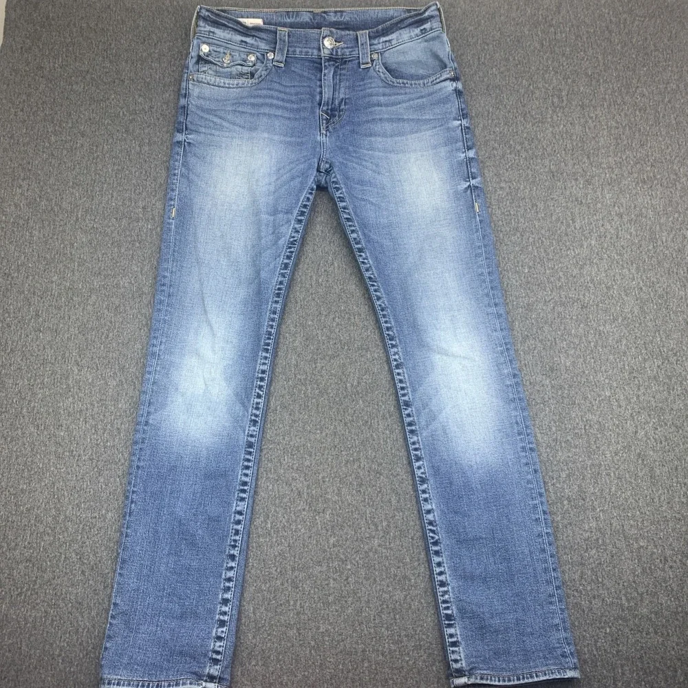 True Religion ROCCO Relaxed Skinny Women's Denim Blue Jeans - Size 31